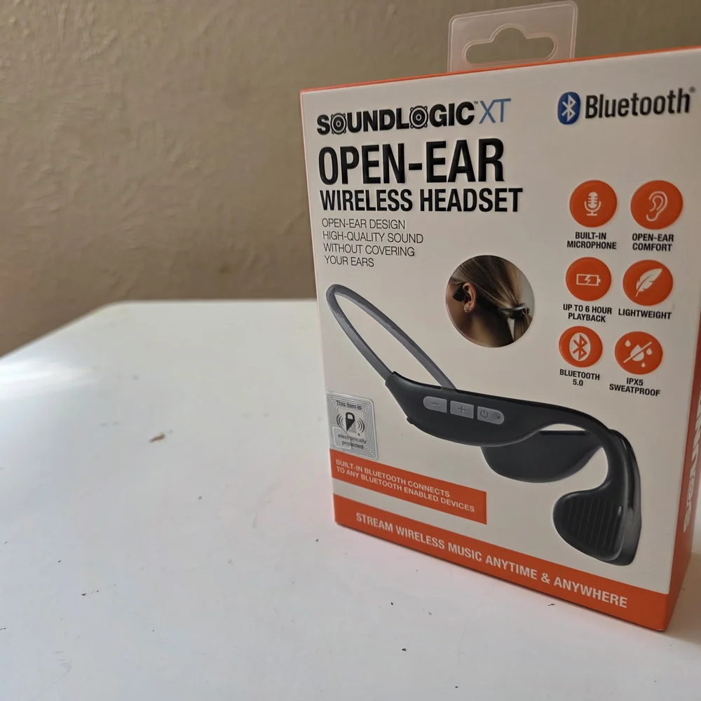 Black Open-Ear Wireless Headset